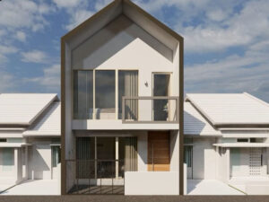 Desain Rumah 2 Lantai Ukuran 4×7, Ruangan Komplit 2 Kamar