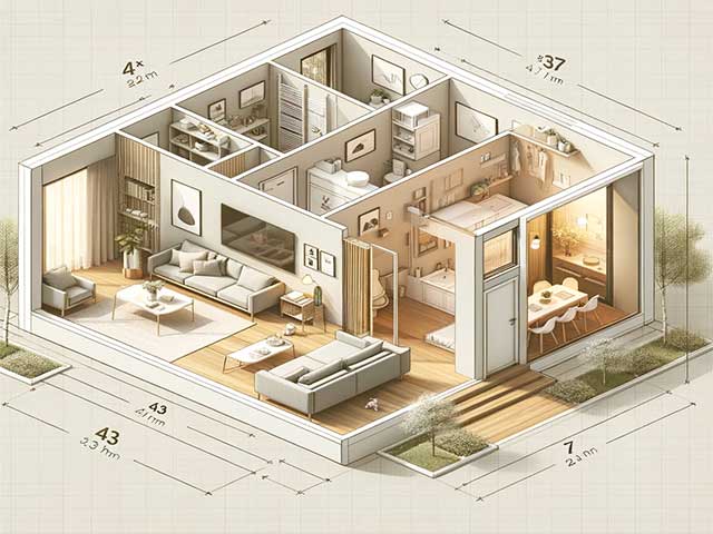 desain rumah minimalis 4x7