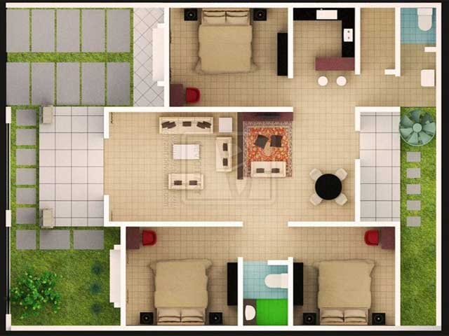 desain rumah tipe 45